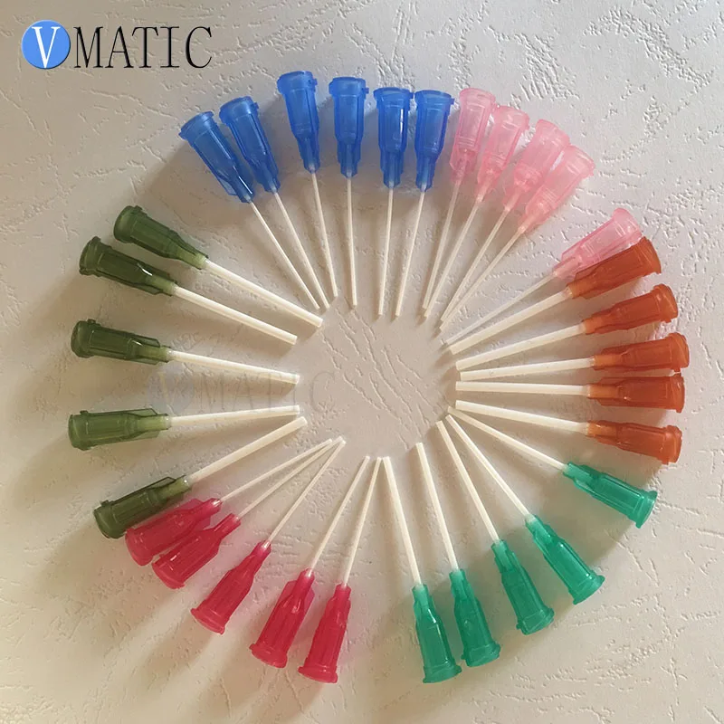 600Pcs 14-25G Mixed PP Flexible Needles 1'', Anti-Clog Blunt Dispensing Tip for Cosmetics, Electronics, Adhesive Glue (Free Ship