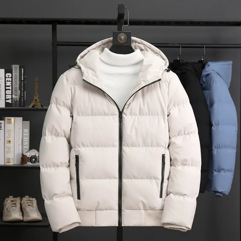 

Winter Men's 2023 New Thickened Warm Casual Oversized Hooded Cotton Jacket