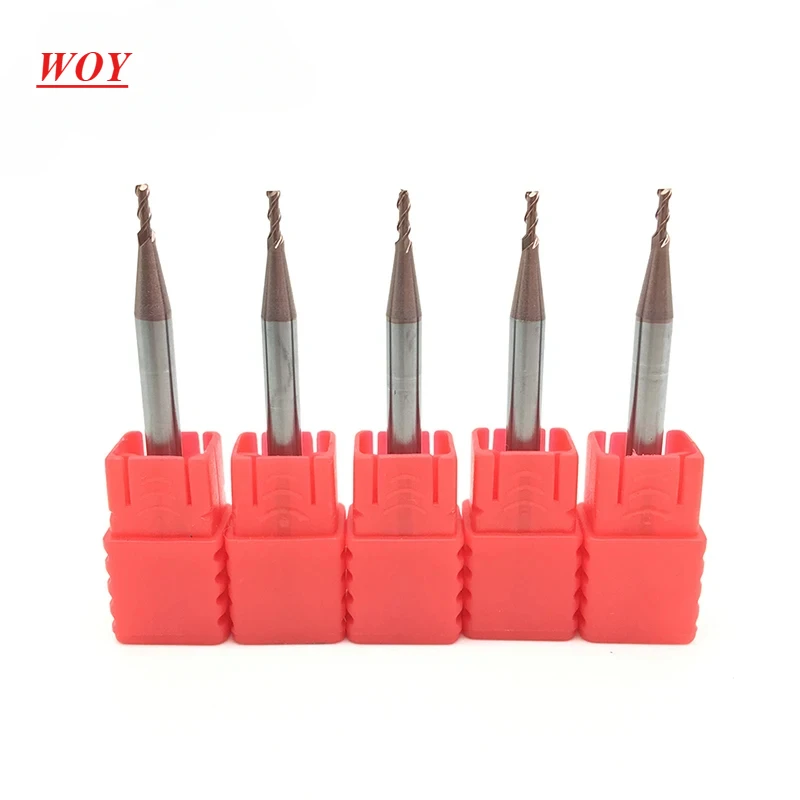 

WOY 2Flutes HRC55 End mill 1.0*4D*50L 1PCS 5PCS 10PCS Tungsten Steel Soild Carbide Endmills cutting tool CNC maching