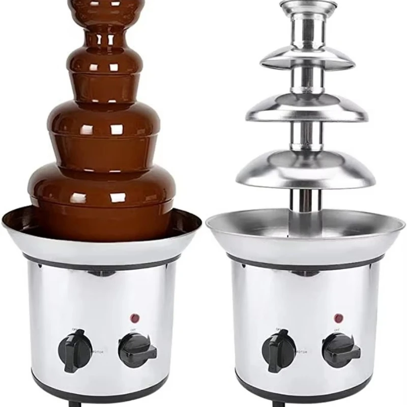 304 stainless steel electric chocolate fountain machine 4 layers household melted chocolate