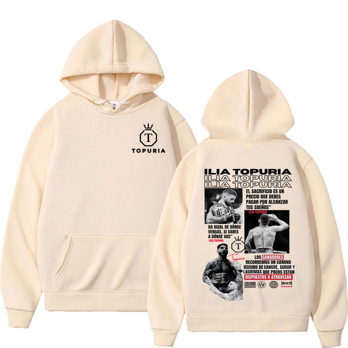 El Matador Ilia Topuria Violence Aesthetics Sweatshirts für Männer und Frauen, Modische Klassische Gothic-Hoodies, Hochwertige Fleece-Kapuzenpullover – Detail 6