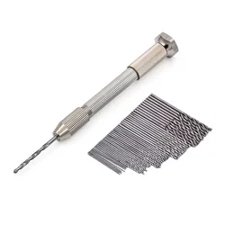 51 stks/set Mini Micro Aluminium Handboor Met Snelspanboorhouder Twist Bit Sets