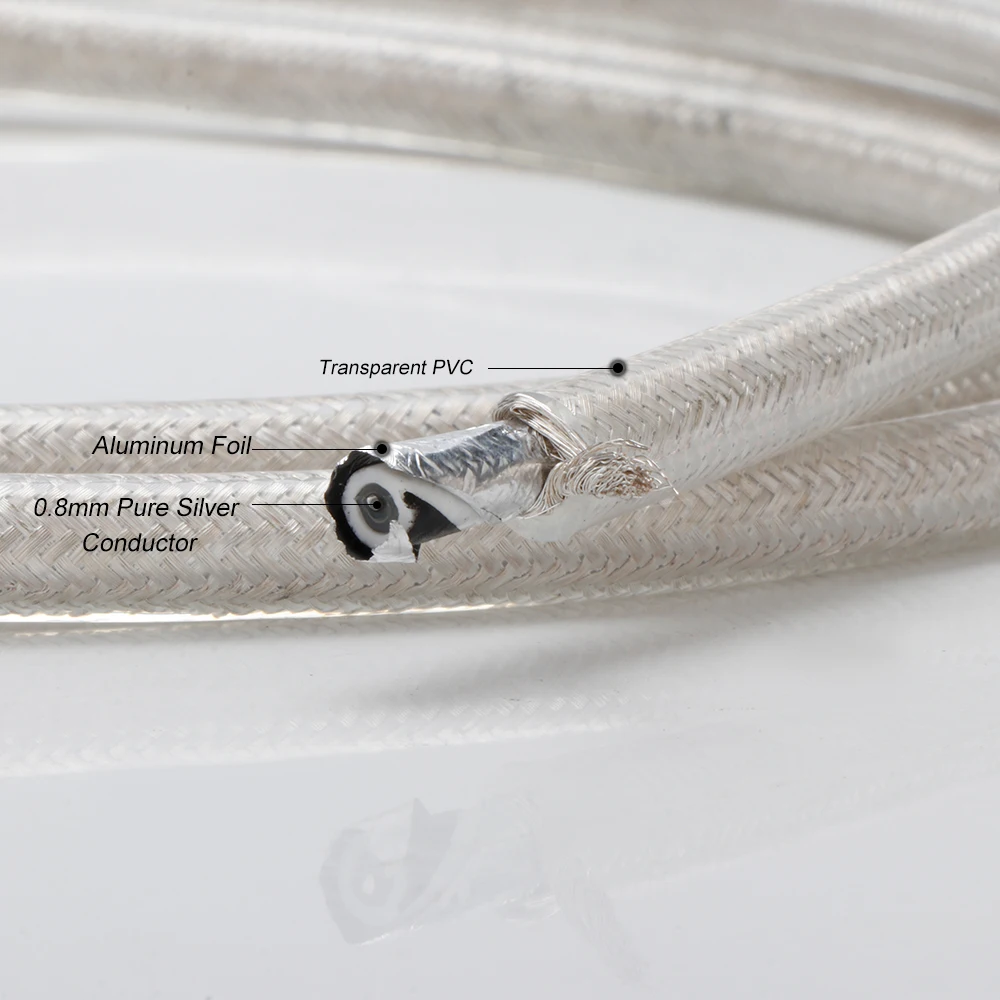 Preffair X454 75ohm czysty lite srebro 99.998% czyste srebro koncentryczny kabel Audio do kabel cyfrowy DIA