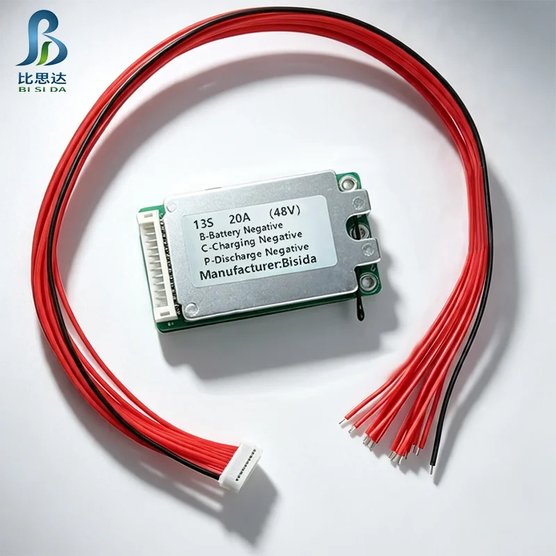 7S-13S 24V 36V 48V BMS Common/Split Port Balanced Temp Control 120A 18650 Li-ion Battery Protection Board for Wheelchair & Tools