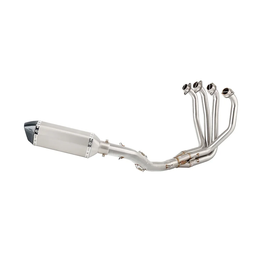 For Kawasaki ZX7R P1-P7 1996 - 2003 Motorcycle Exhaust Muffler With Mid Link Pipe Escape Slip-on