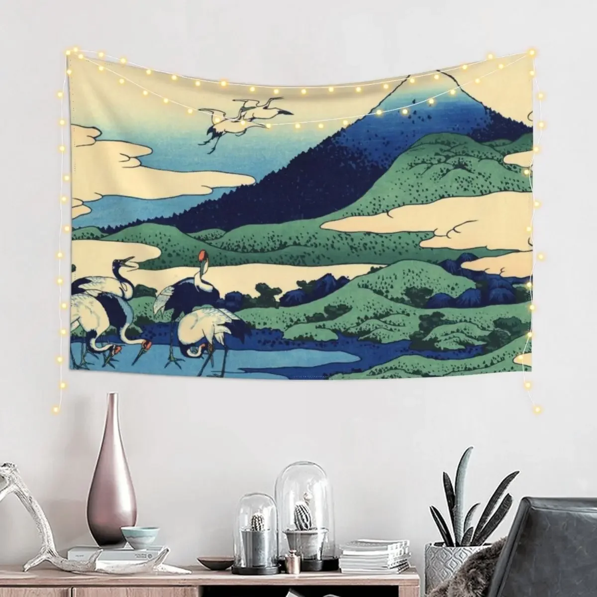 Umezawa in Sagami Province - Katsushika Hokusai Tapestry Home Decorations Wall Carpet Cute Room Decor Tapestry