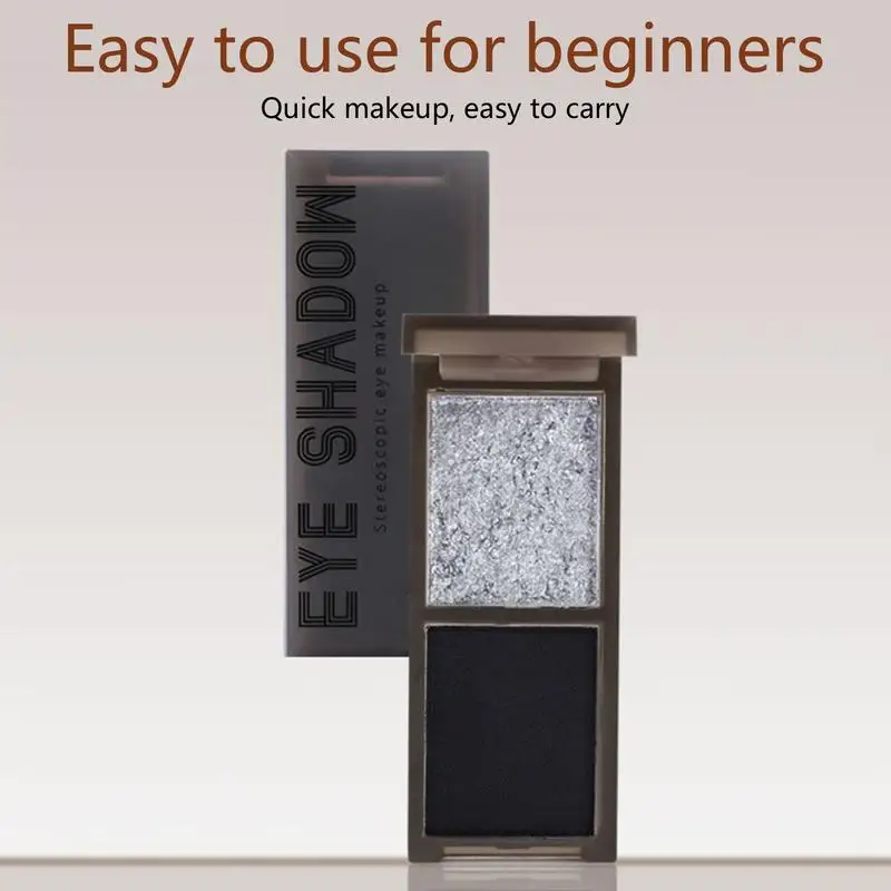 Eye Shadow Plate Matte Pearlescent Two tone Eye Pigment Long Lasting Earth Color Eyeshadow Plate Makeup Cosmetic for women