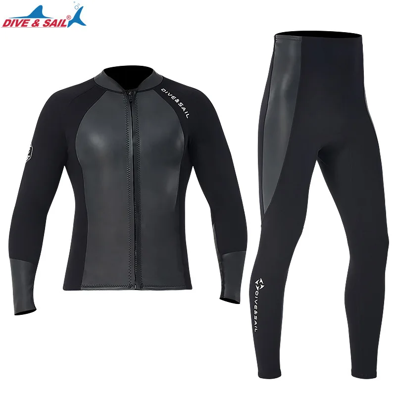 New 2MM diving suit split top, diving pants, diving suit set, thickened and heat-resistant, snorkeling and surfing swimsuit