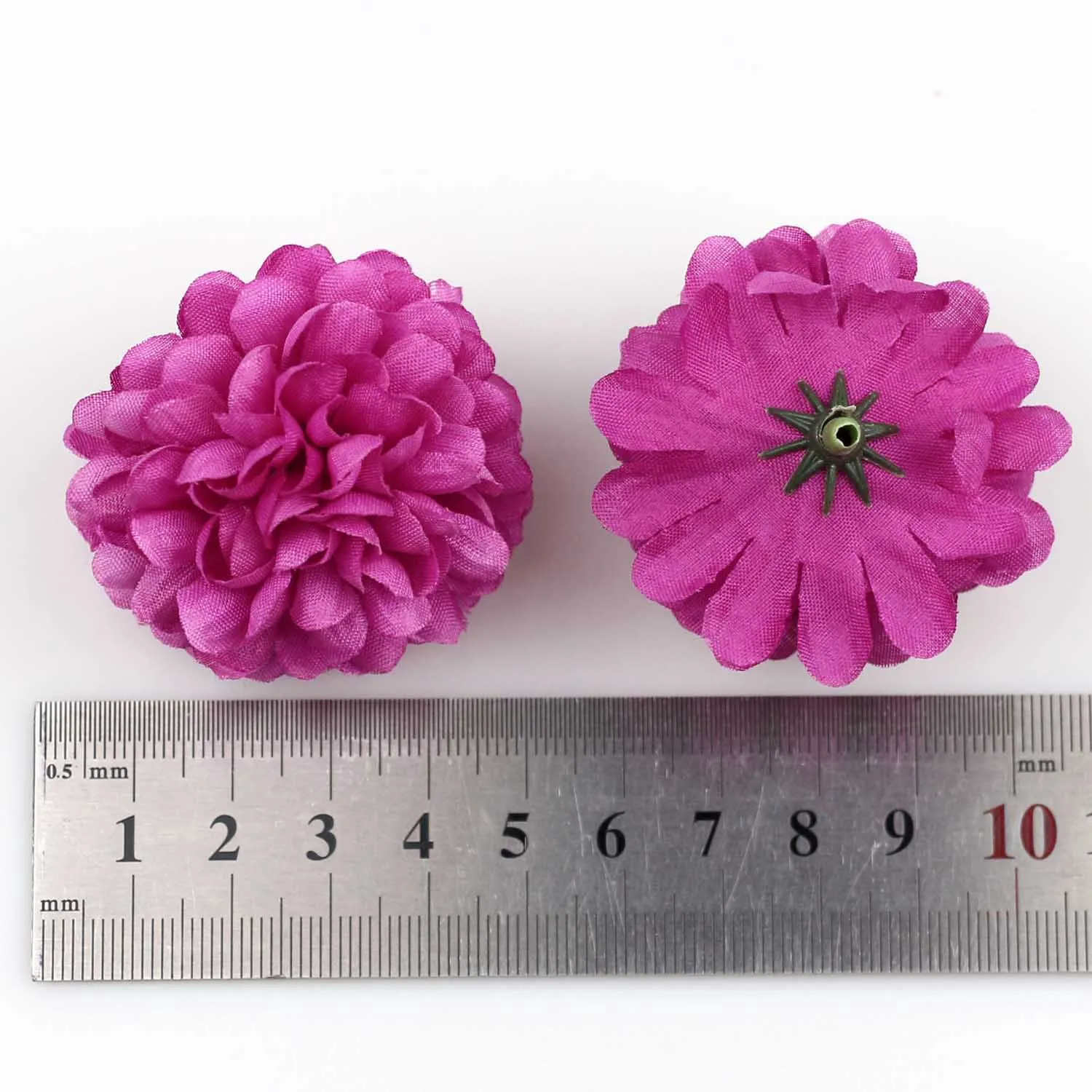 10/100PCS 2'' Multicolor Artificial Silk Flower Head Chrysanthemum For DIY Home Vase Bouquet Craft Hairband Decor Accessories