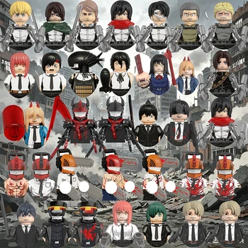 Anime Chainsaw Man Mini Bricks Action Figures Building Blocks For Toys Gifts Children