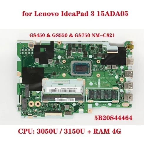 NM-C821 for Lenovo laptop motherboard compatible with GS450 GS550 GS750 series ideapad 3 15ada05 310 320 330 model is available