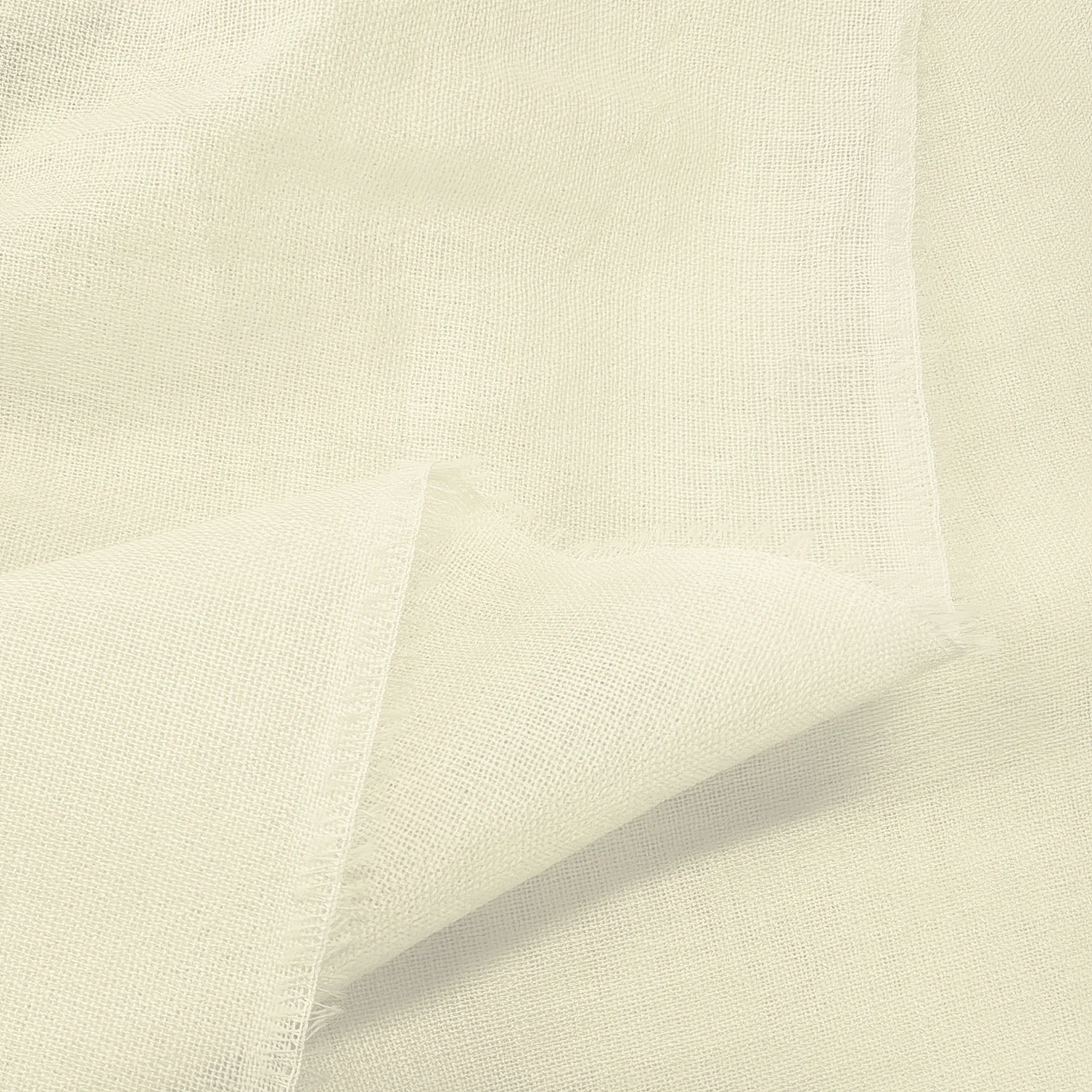Ivory 100% Pure Wool Plain Weave Fabric 140 cm for Lining and Scarves Sewing Handmade DIY Dyeing Sold by Meter