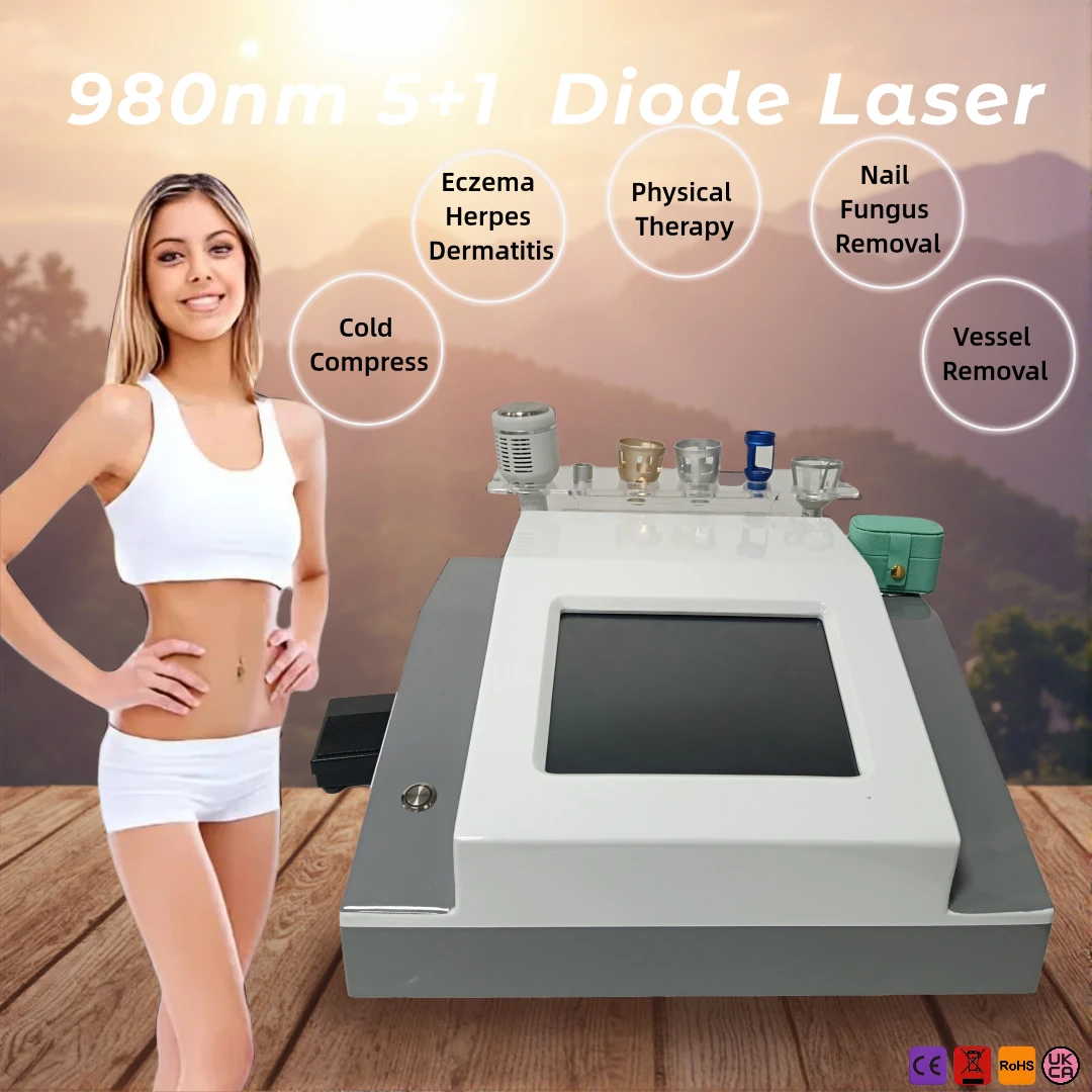 2026 980nm 5-in-1 Diodenlaser-Gerät zur Entfernung von Besenreisern und Krampfadern sowie zur Hautverjüngung