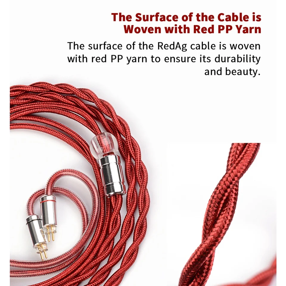 NiceHCK RedAg 4N الفضة النقية HiFi سماعة كابل محوري 3.5/2.5/4.4 مللي متر MMCX/QDC/0.78 2Pin ل هولا صفر كاتو أريا LAN Cadenza