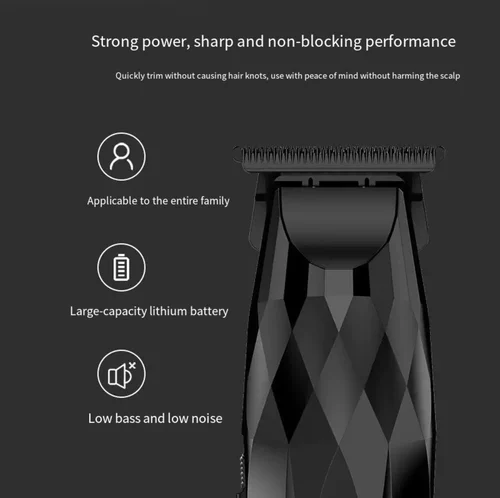 Imagen 2 del producto Cortadora de pelo profesional de Metal Original para hombre, cortadora de pelo recargable, peluquero, corte de pelo inalámbrico, salón eléctrico