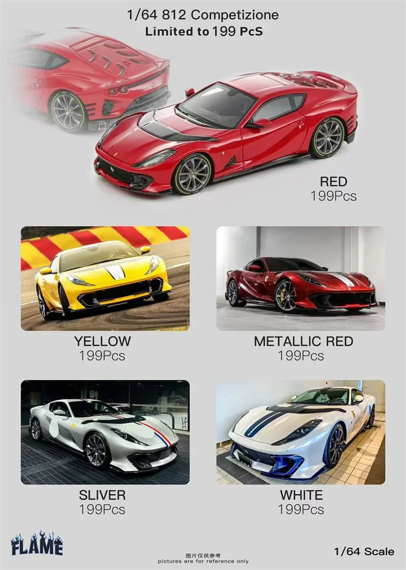 

(Pre-Order) Flame Model 1:64 812C Limited199 Resin Collector's Vehicle Model Car