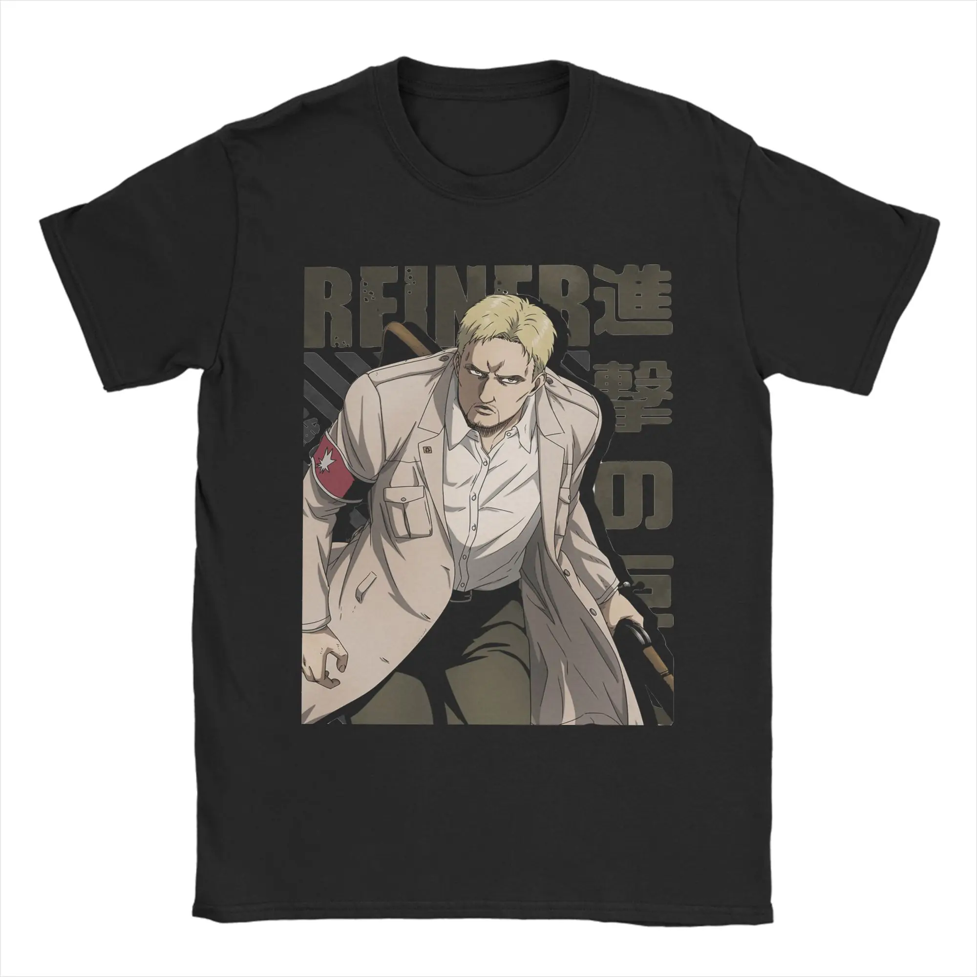 Men Shingeki no Kyojin Reiner Braun Attack on Titan T Shirt  100% Cotton Clothes Crazy Short Sleeve Crewneck Tees 6XL T-Shirt