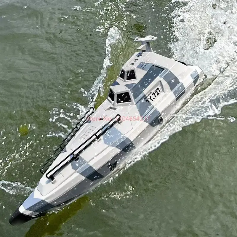 Barco de alta velocidad con Control remoto, barco de Control remoto, turbina eléctrica, barco anticapeza de alta potencia, juguetes para niños