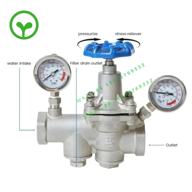 【2026】Hot Products Water Pressure Reducing Valve Stainless Steel 304 316 Threaded Pressure Control Pressure Reducing Val