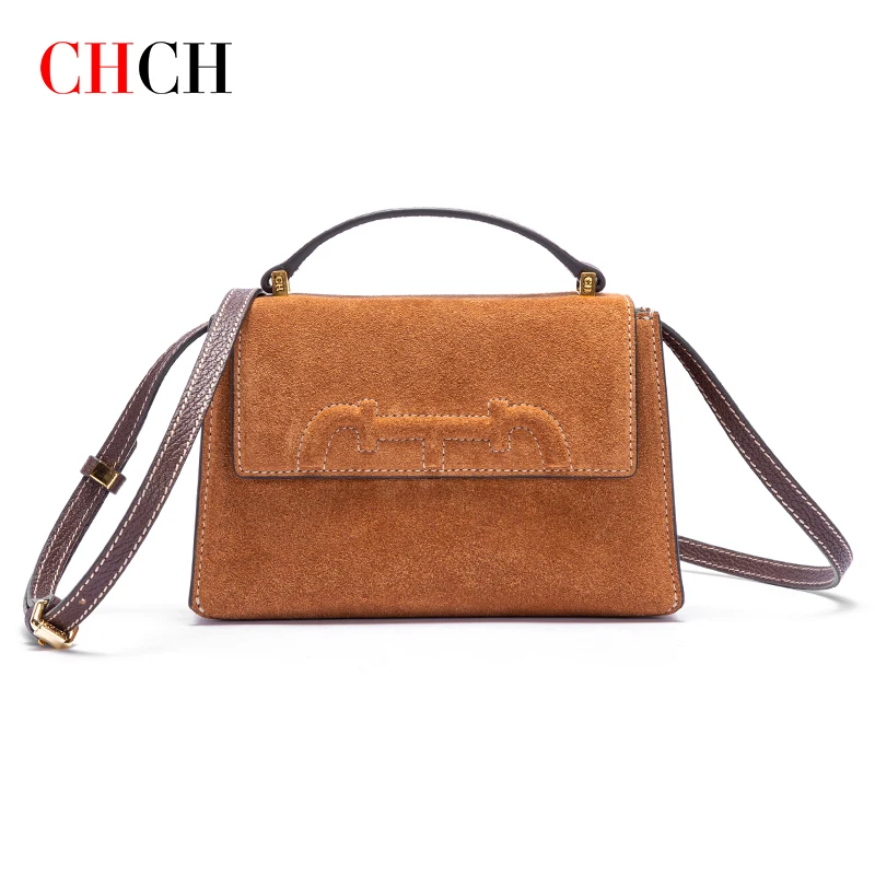 CHCH Premium tekstura torba letnia popularna torba crossbody klasyczna moda zwykłym skórzanym małe torba kwadratowa