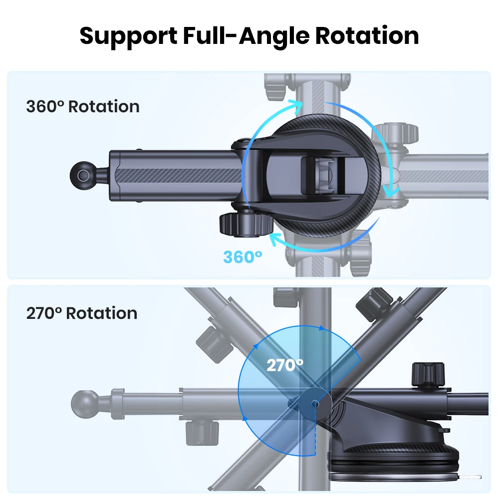 TOPK حامل هاتف السيارة جبل شفط كأس قبضة قوية قابل للتعديل لوحة القيادة/حامل الزجاج الأمامي مناسب لجميع الهواتف الذكية iOS/أندرويد #5