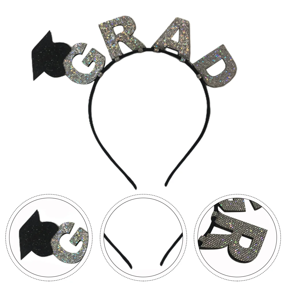 Grad bandana fontes de festa graduação cabelo usar cocar para simples hairband greeter criança