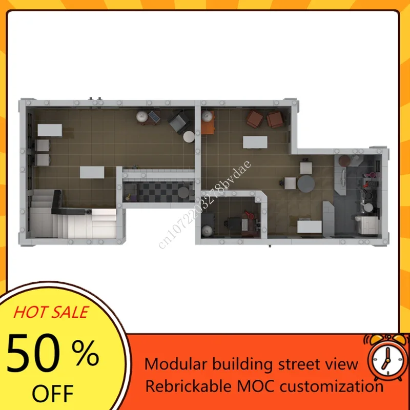 7184PCS Construction Site Modular MOC-910008 Creative street view Model Building Blocks Architecture Assembly Model Toys Gift