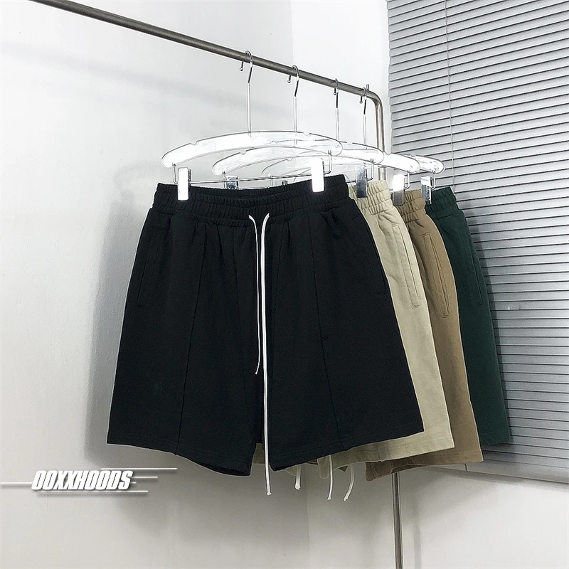 

Basic Pure Cotton Color No Logo Summer Loose Fit Harajuku Sle orts Youth Casual Pants High Street Drop-Crotch Jeans