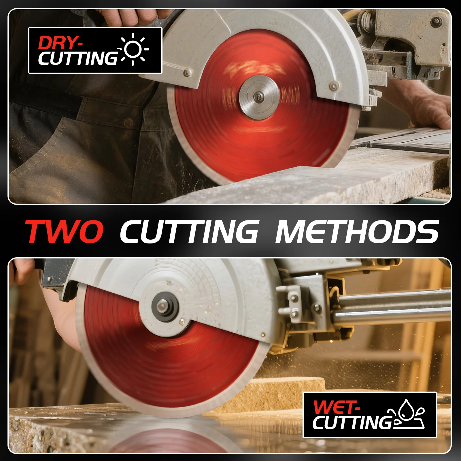 Hoja de sierra de diamante de 300 mm Disco de corte de piedra segmentada Hoja de sierra circular de múltiples orificios para baldosas de piedra, granito, mármol y hormigón