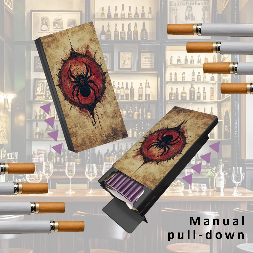 

Тонкая Алюминиевая сигарета чехол, прочный материал, идеальный подарок для мужчин и женщин, идеально подходит для праздников и дней рождения, дизайн паука