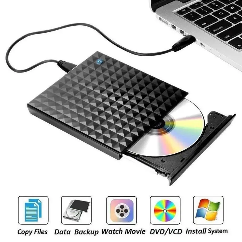 

USB3.0 External DVD Player VCD CD Mp3 Reader USB 2.0 Portable Ultra-Thin DVD Drive Rom for PC Laptop Desktop Computer