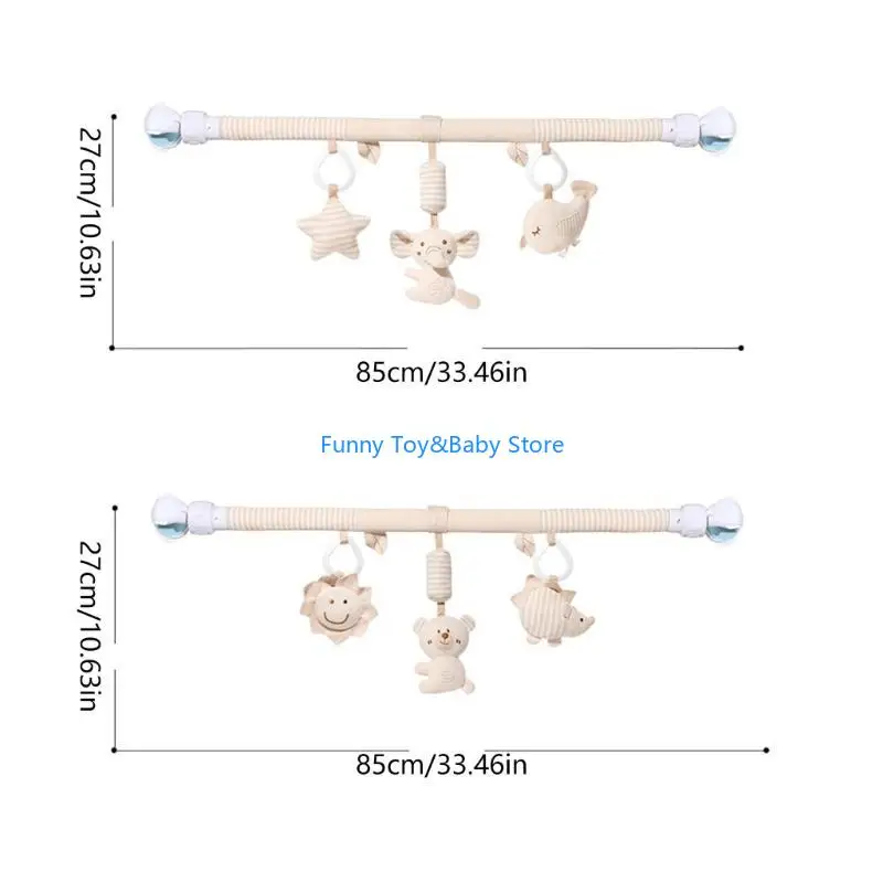 洗濯機で洗える幼児カーシートぶら下げぬいぐるみカラフルな視覚刺激新生児感覚遊び C90B