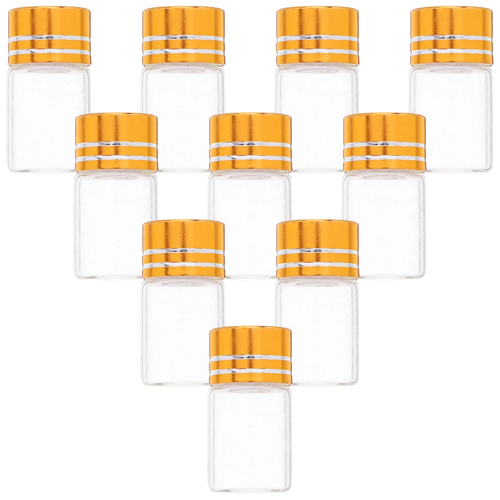 

50Pcs Mini Glass Bottles Clear Small Glass Jars Leakproof for Essential Oils Perfume Travel Sample Storage Portable Reusable