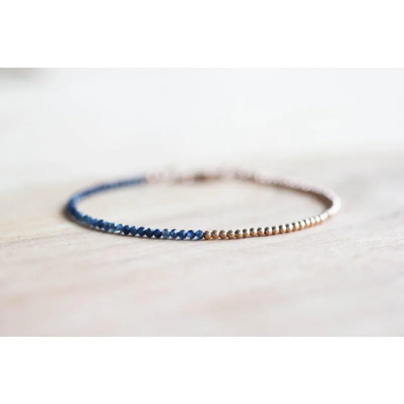 Sapphire bracelet, exquisite bracelet, September birthstone jewelry set