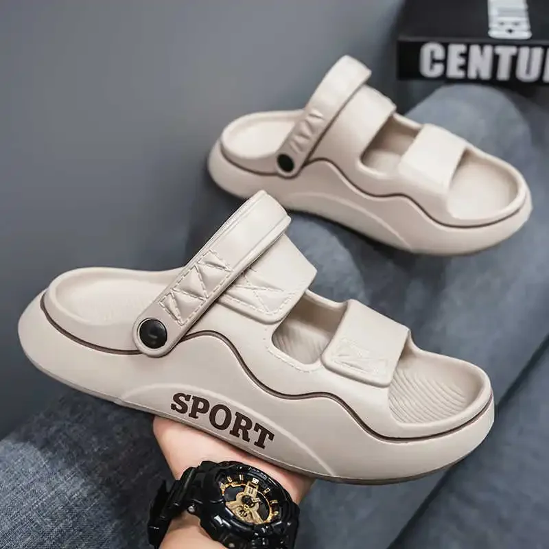 스트랩이있는 미끄럼 방지 목욕 슬리퍼 여름 남성 신발 아쿠아 샌들 운동화 스포츠 저렴한 품목 유형 Tenes Runing