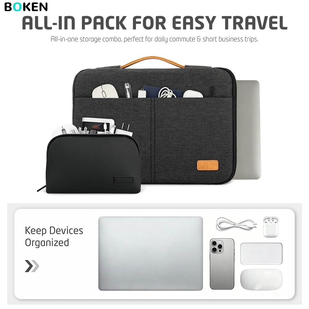 13 14 15 16 Polegada bolsa para portátil para macbook air/pro dell hp xiaomi fino bolsa para portátil à prova de choque bolsa para notebook das mulheres dos homens