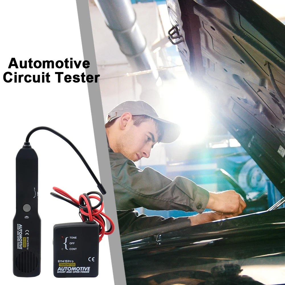 EM415PRO Car Cable Wire Tracker Tester Multifunctional 6-42V Power Cable Tester with Flexible Probe Sound Alarm Auto Repair Tool