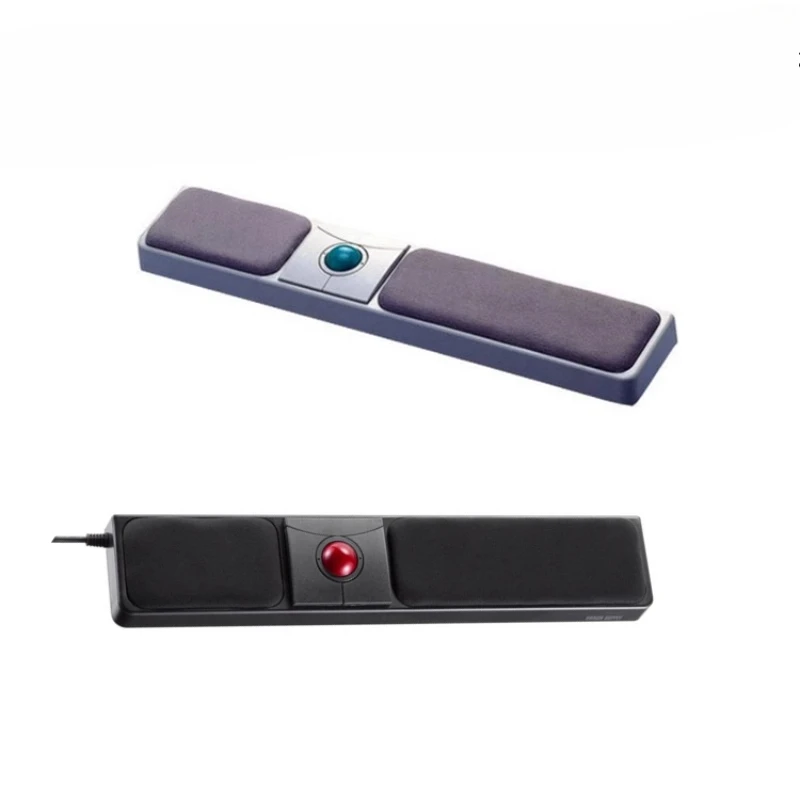 IONE Wired Trackball Mouse Integrated Wrist Rest, 800DPI Optical Sensor, for 3D Modeling Programming Office Drawing