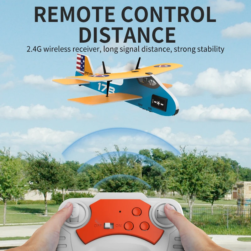 เครื่องบินบังคับวิทยุ KF801 รุ่น Stunts Plane 2.4G เครื่องร่อนบังคับวิทยุ ของเล่นเครื่องบินบังคับสำหรับเด็ก