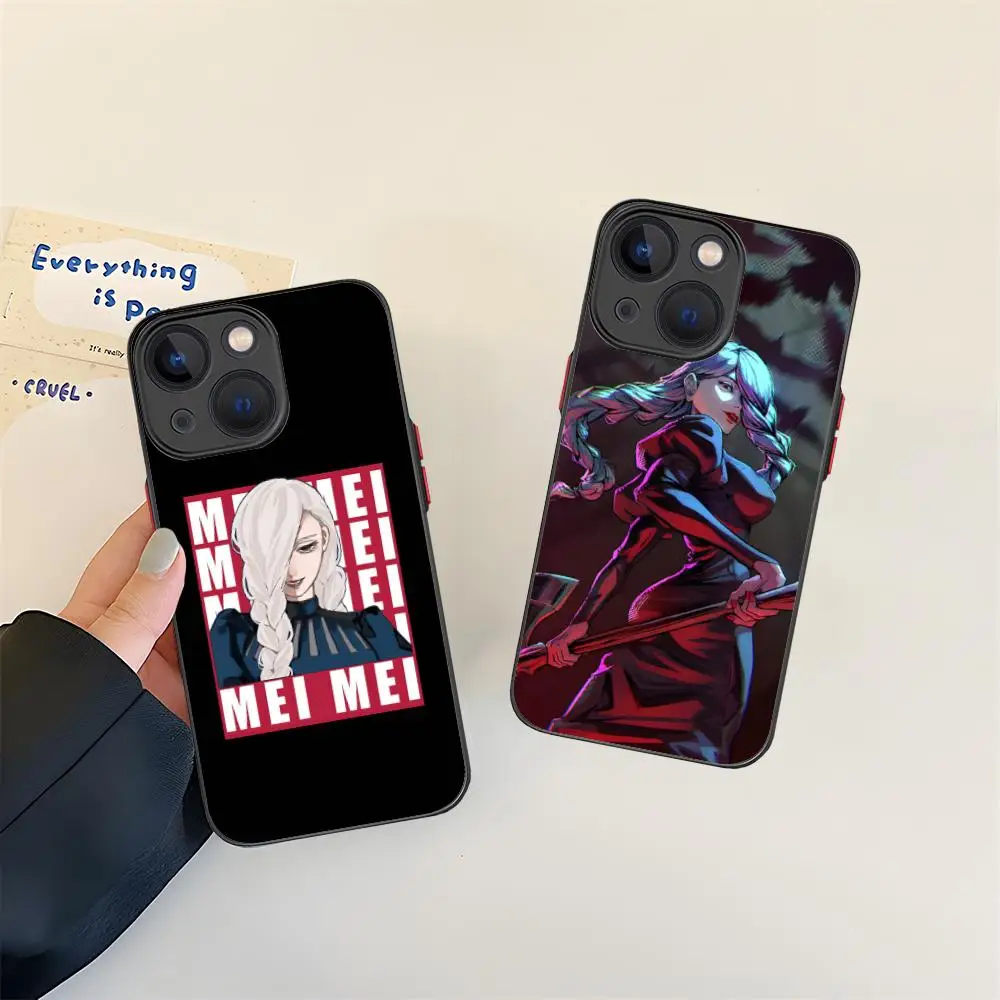 Jujutsu Kaisen Meimei حافظة هاتف محمول آيفون 17 16 15 14 13 12 11 X XR XS 8 7 Pro Max Plus غطاء سيليكون ملون صغير
