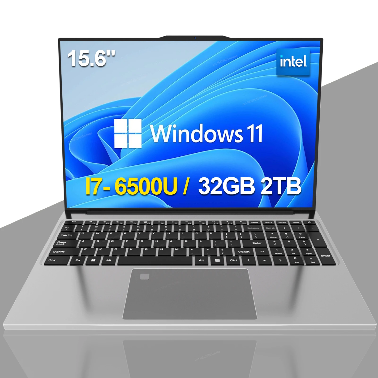 【セール中】新しい 15.6 インチ ポータブル ラップトップ 32GB RAM 2TB SSD インテル Core i7-6500U Windows 11 ノートブック ゲーマー 1920*1080 ディスプレイ オフィス 学習用コンピューター
