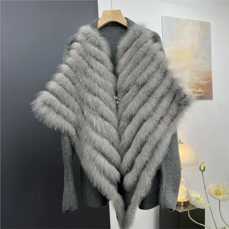 

B-TOTO Clothing New Fur Coat Fur Collar Knitted Cardigan Thick Sweater Good Insulation Performance Fashionable And Versatile