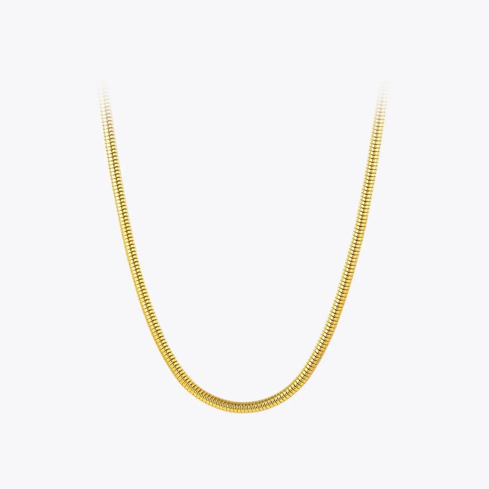 ENFASHION Hip Hop Snake Bone Necklaces For Women Gold Color Stainless Steel Necklace Christmas Collier Fashion Jewelry P203166