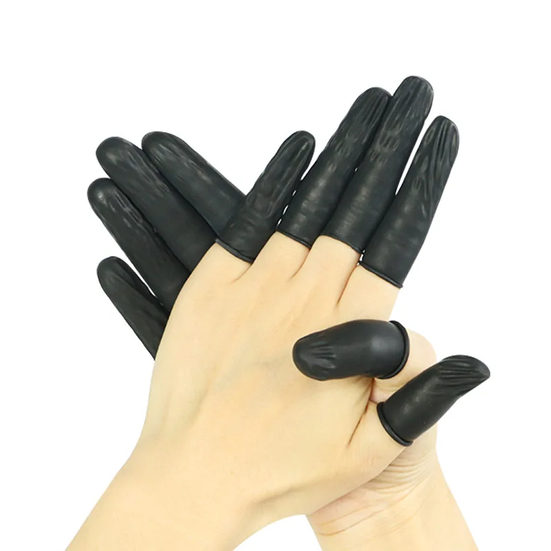 100PCS Disposable Finger Cots Dust-proof Anti Slip Multi-purpose Durable Comfortable Finger Cots Fingertip Cleaning Tools