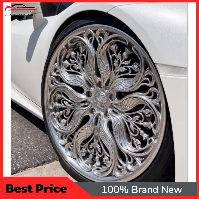 【2026】Chrome Car Wheels 5x130 5x120 17 18 19 20 22 24 26 Inch Deep Dish Rims For Porsche F-150 4Runner Wrangler RAM 1500 GMC Nis