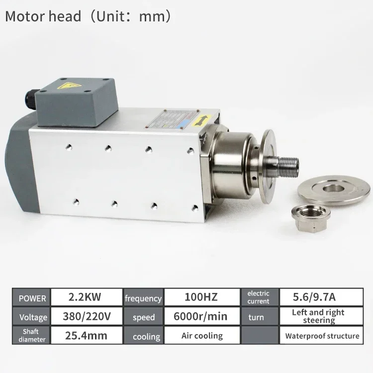 High-speed sawing lathe spindle motor Three-phase 220/240/380/460V 2.2kw 6000 rpm grinding and polishing numerical