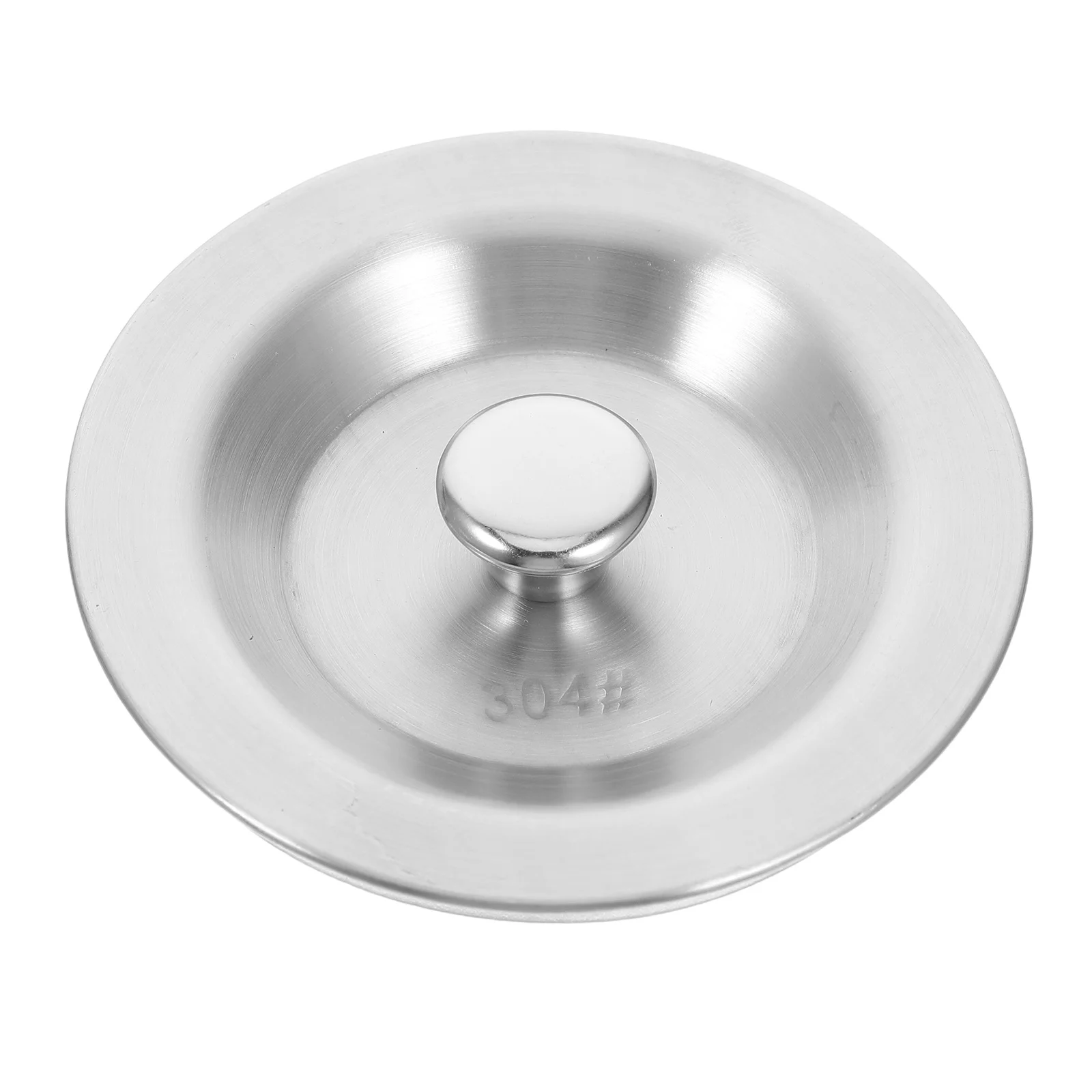 

Sink Cover Drain Cap for Kitchen Bathroom Stainless Steel Silver Hole Lid Stopper