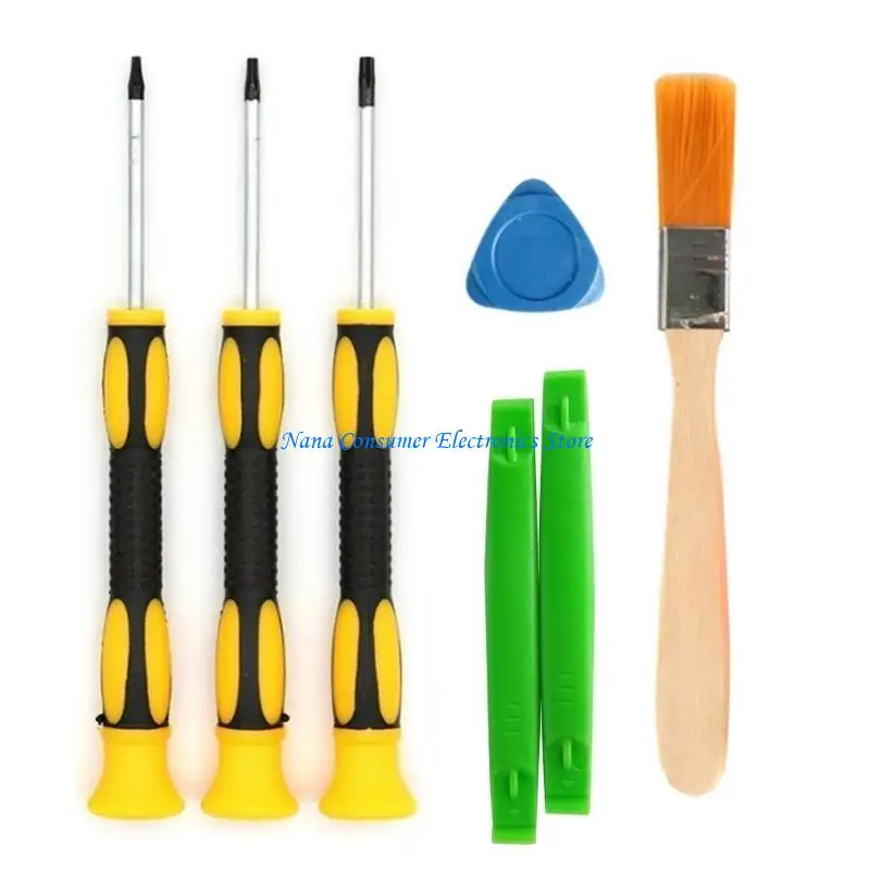 G7NE 1pc Repair Took T8 + + Screwdrivers with Prying Tool & Cleaning Brush