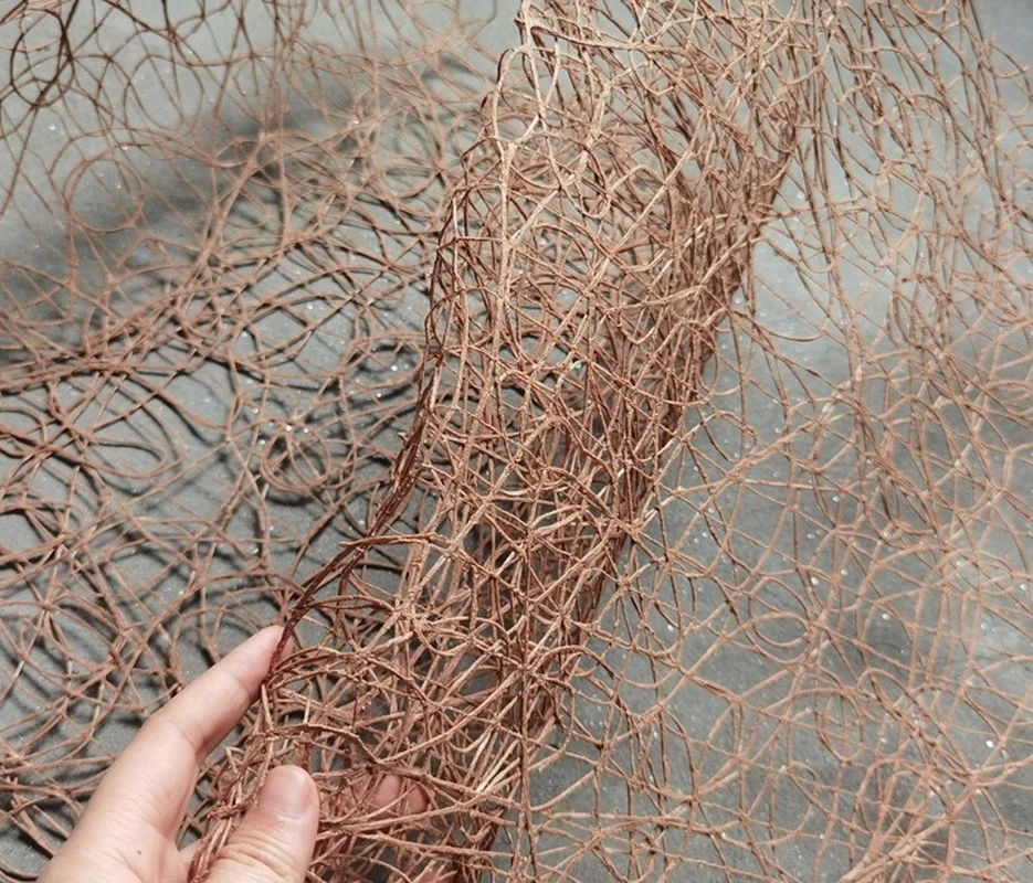 Disorderly Hollow Mesh Fabric Coffee Color Bird\'s Nest Texture DIY Modeling Design Props Decor Creative Arts Designer Fabric