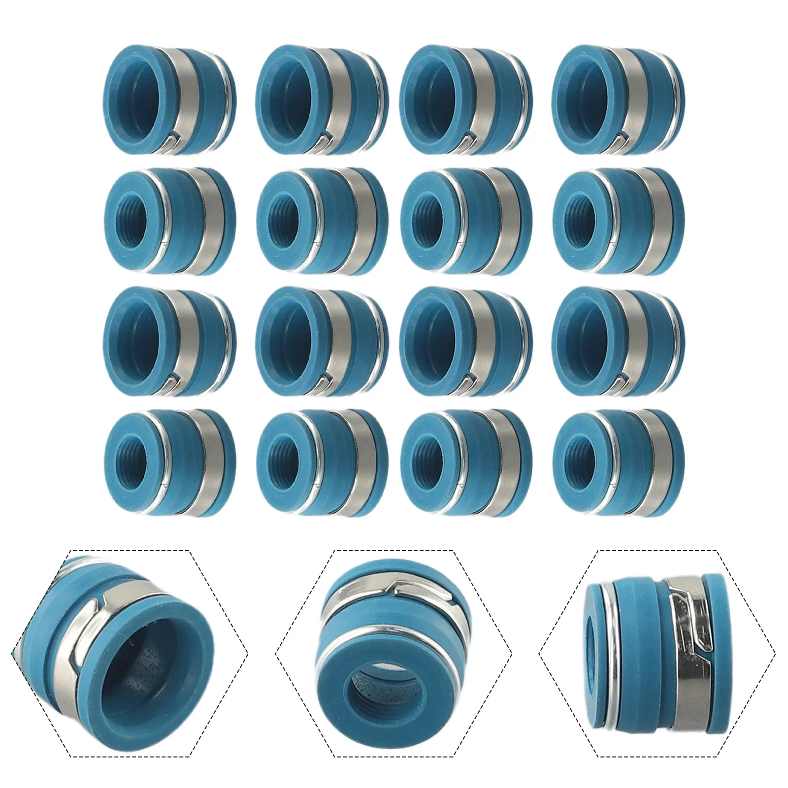 16pcs Car SBC Valve Stem Oil Seal SSI-SBC11 32X500PO-VVS For Chevy For Chevrolet Small Block Performance Valve Stem Seals